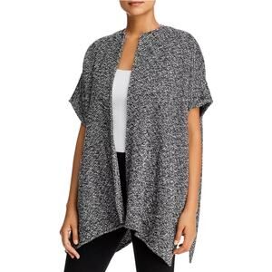 NWT Eileen Fisher kimono womens size XS black oversized handwoven knit elevated